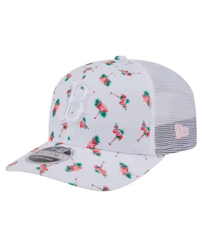 New Era Men'sâ White Boston Red Sox Flamingo Mesh Back 9seventy Stretch-snap Hat