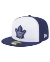 New Era Men'sâ White/blue Toronto Maple Leaf's Repeat Two-tone 59fifty Fitted Hat In Brown
