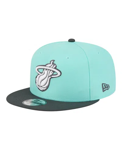 New Era Miami Heat 9fifty High-crown Snapback Baseball Cap In Blue