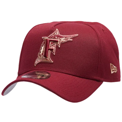 New Era Miami Marlins  Marlins 940 A Frame Cap In Red