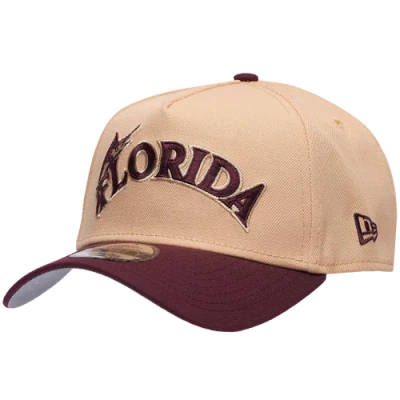 New Era Miami Marlins  Marlins 9forty A-frame Cap In Brown