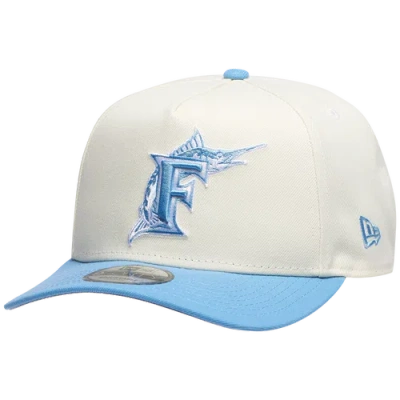 New Era Miami Marlins  Marlins 9forty A-frame Cap In Silver/carolina