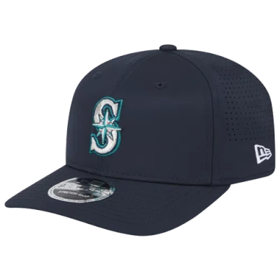 New Era Miami Marlins  Marlins Perf 970 Adjustable Cap In Navy/white