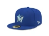 New Era Miami Marlins Re-dub 59fifty Cap In Light Royal