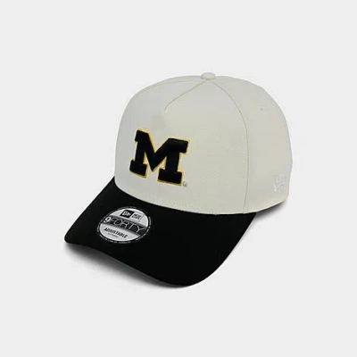 New Era Michigan Wolverines 9forty Snapback Hat In White
