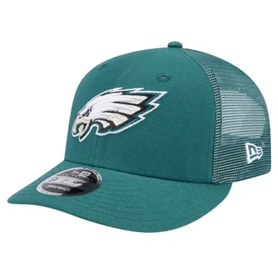 New Era Midnight Green Philadelphia Eagles  Main Trucker Low Profile 9fifty Snapback Hat