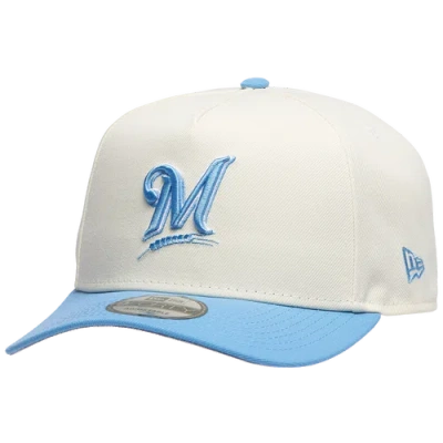 New Era Milwaukee Brewers  Brewers 9forty A-frame Cap In Silver/carolina