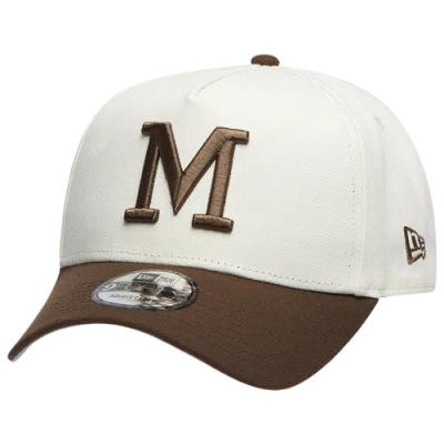 New Era Milwaukee Brewers  Brewers 9forty A-frame Cap In White/walnut