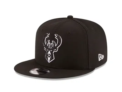 New Era Milwaukee Bucks Black Classic 9fifty 70353702 Snapback Adjustable Hat In Brown