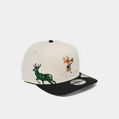 New Era Milwaukee Bucks Nba Hardwood Classics 9fifty A-frame Snapback Hat In White
