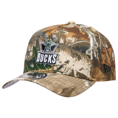 New Era Milwaukee Bucks  Bucks 9forty A-frame Realtree Cap In Transparent