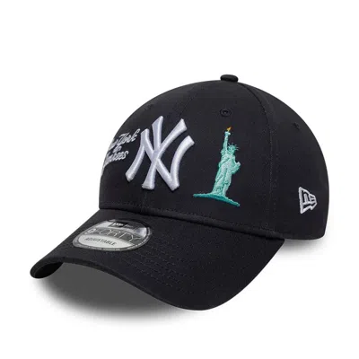 New Era Mini Crown Visor Cap In Navy