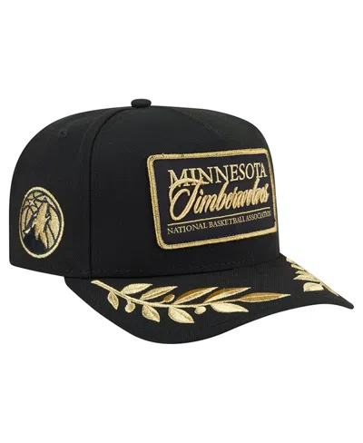 New Era Minnesota Timberwolves 9fifty Snapback Baseball Cap In Black
