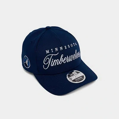 New Era Minnesota Timberwolves Nba 9forty M-crown A-frame Snapback Hat In Blue