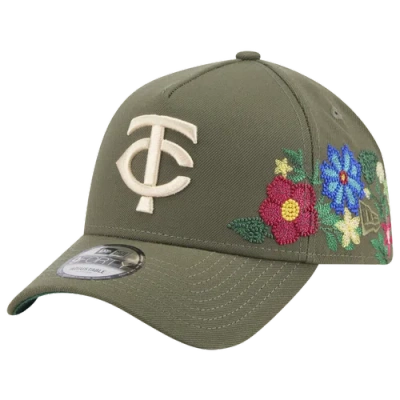 New Era Minnesota Twins  Twins 9forty A-frame Floral Cap In Green