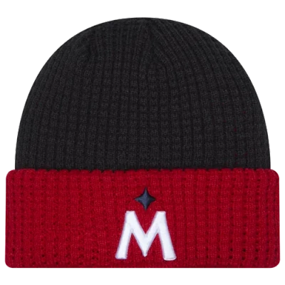 New Era Minnesota Twins  Twins Waffled Knit Hat In Black/brown