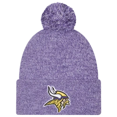 New Era Minnesota Vikings  Vikings Marl Pom Knit In Purple