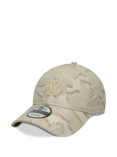 New Era Mlb Floral-jacquard Cap In Neutral