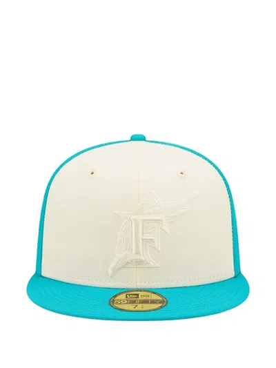 New Era Mlb Florida Marlins Two-tone Baseball Cap In White