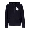 New Era Mlb League Essential Fz Losdod Men's Zip Hoodie Black/white In Black