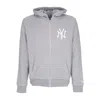 New Era Mlb League Essential Fz Neyyan Men's Zip Hoodie Heather Graphite/white In Gray