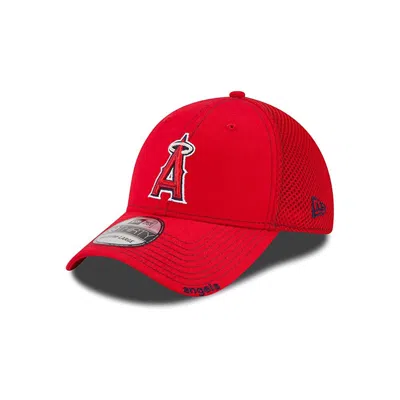 New Era Mlb Los Angeles Angels Neo Fitted Baseball Cap - Scarlet - Small/medium In Red