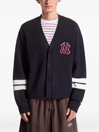 New Era Mlb New York Yankees Knit Cardigan In Black