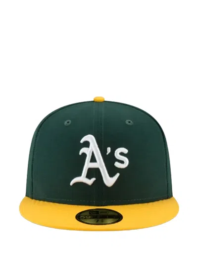 New Era Mlb Oakland Athletics Authentic On Field Embroidered-logo Cap In Green