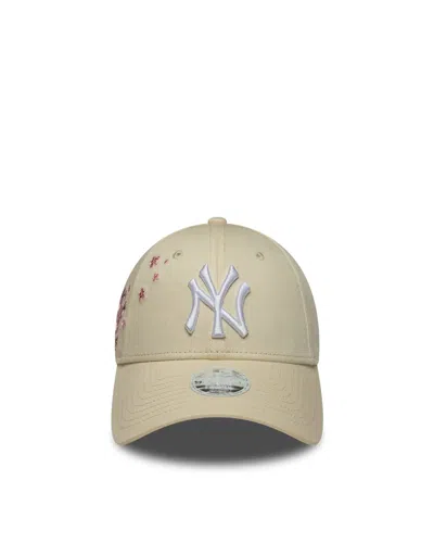 New Era Natural Floral Baseball Hat In Neutral