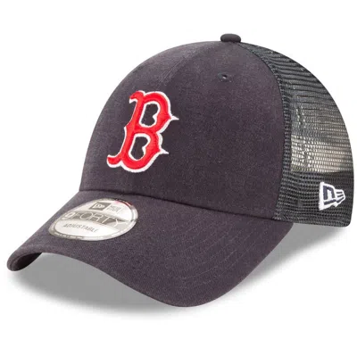 New Era Men's Navy Boston Red Sox Trucker 9forty Adjustable Snapback Hat