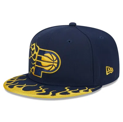 New Era Men's  Navy Indiana Pacers 2024 Nba All-star Game Rally Drive Flames 9fifty Snapback Hat