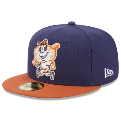 New Era Navy Montgomery Biscuits Authentic Collection Alternate Logo 59fifty Fitted Hat