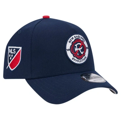 New Era Navy New England Revolution 2024 Kick Off Collection 9forty A-frame Adjustable Hat