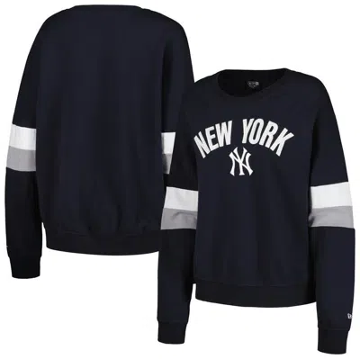 New Era Navy New York Yankees Game Day Crew Pullover Sweatshirt