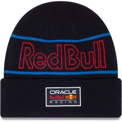 New Era Navy Red Bull Racing Cuffed Knit Hat In Blue