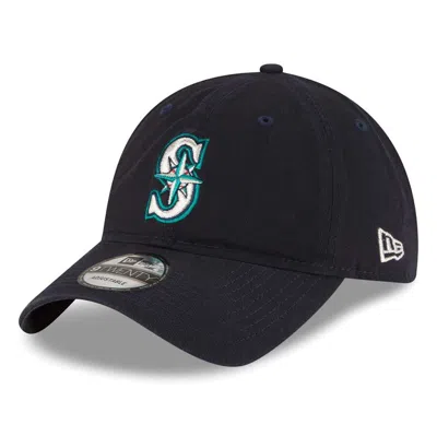 New Era Navy Seattle Mariners Logo Replica Core Classic 9twenty Adjustable Hat In Blue
