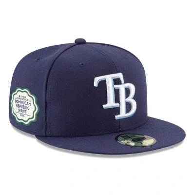 New Era Men's Navy Tampa Bay Rays 2024 Mlb World Tour: Dominican Republic Series 59fifty Fitted Hat