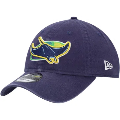 New Era Men's  Navy Tampa Bay Rays Logo Replica Core Classic 9twenty Adjustable Hat