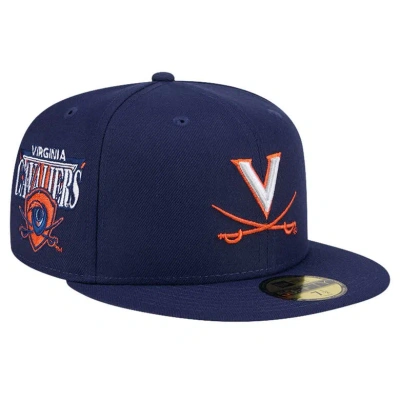 New Era Navy  Virginia Cavaliers Throwback 59fifty Fitted Hat