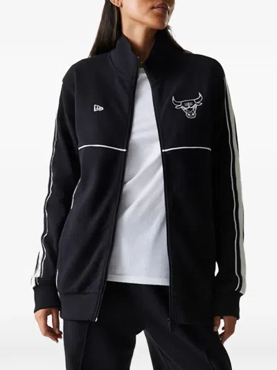 New Era Nba Chicago Bulls Track Jacket In Black