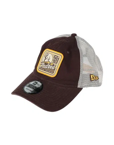 New Era Nba Man Hat Chocolate Brown Size Onesize Cotton In Multi