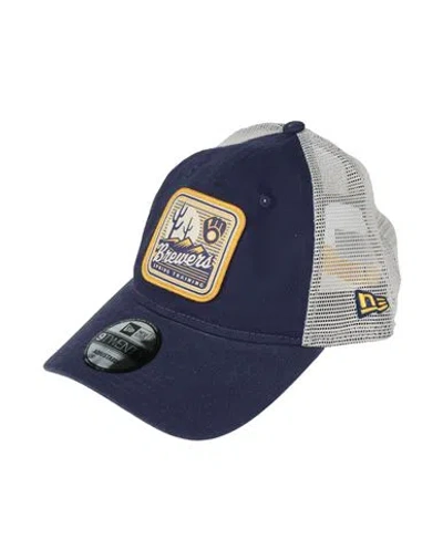 New Era Nba Man Hat Navy Size Onesize Cotton, Polyester In Multi