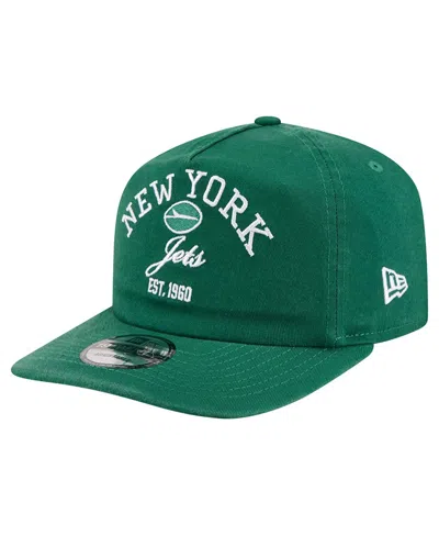 New Era New York Jets Stacked 19twenty Retro-inspired Adjustable Baseball Cap In Green