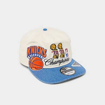 New Era New York Knicks Nba Championship 19twenty Snapback Hat In White