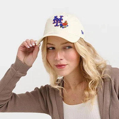 New Era New York Mets Mlb Floral 9twenty Strapback Hat In Neutral