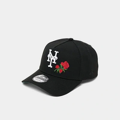 New Era New York Mets Mlb Rose 9forty A-frame Snapback Hat In Black