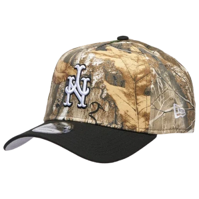New Era New York Mets  Mets 940 A-frame Realtree Cap In Brown