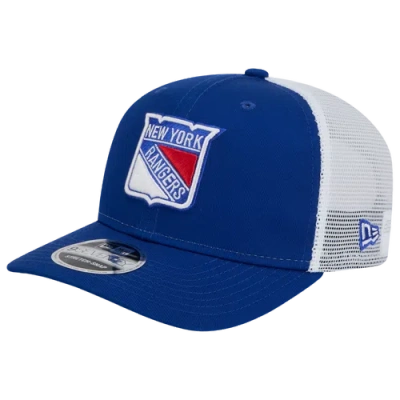New Era New York Rangers  Rangers 970 Primary Trucker Cap In Blue