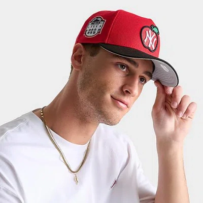 New Era New York Yankees Apple Mlb 9forty Snapback Hat In Red