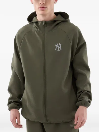 New Era New York Yankees Core Plus Fz Zip-up Hoodie In Green